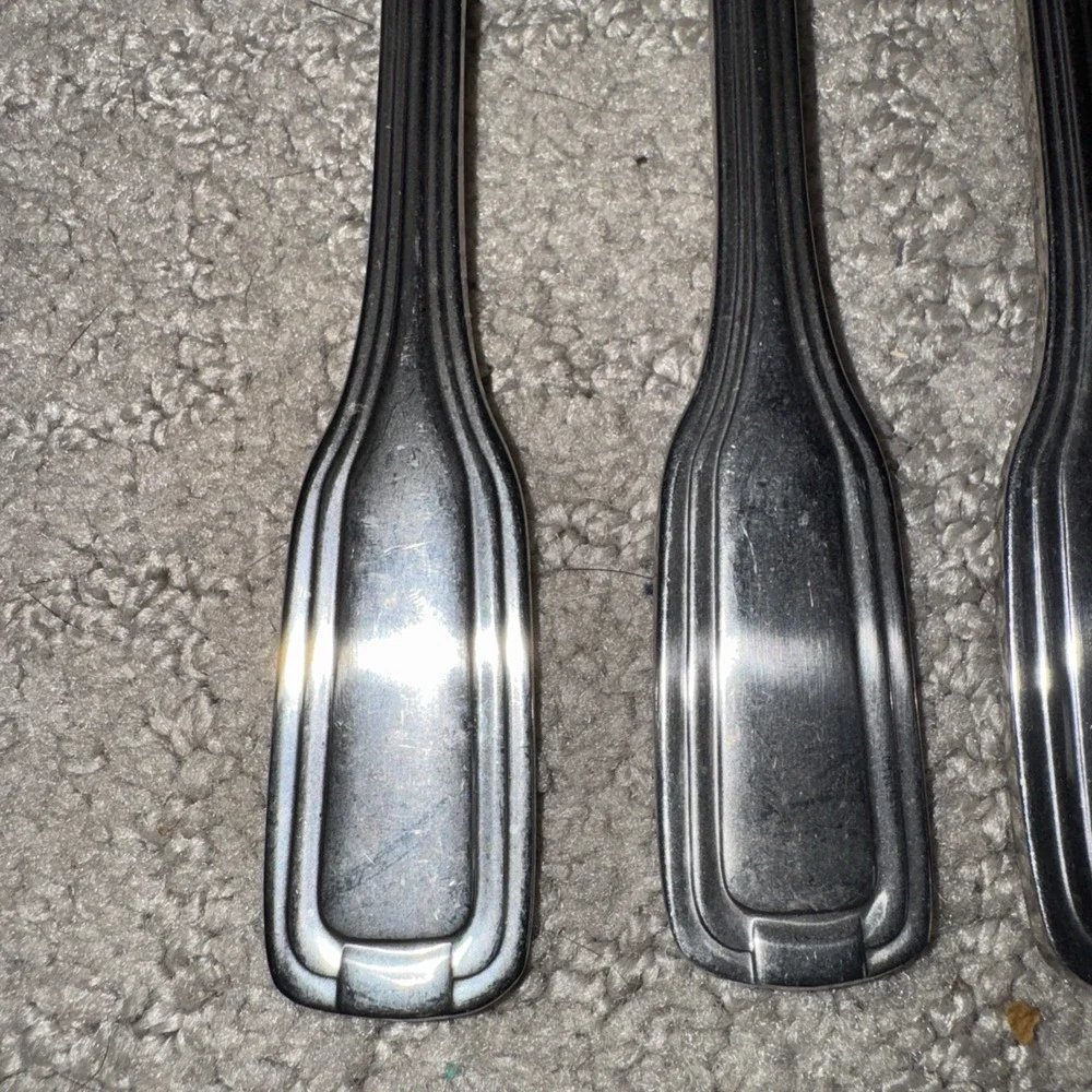 Retroneu TRIDENT 18/10 Stainless Flatware FORKS SPOONS KNIFE Lot‎ Of 11